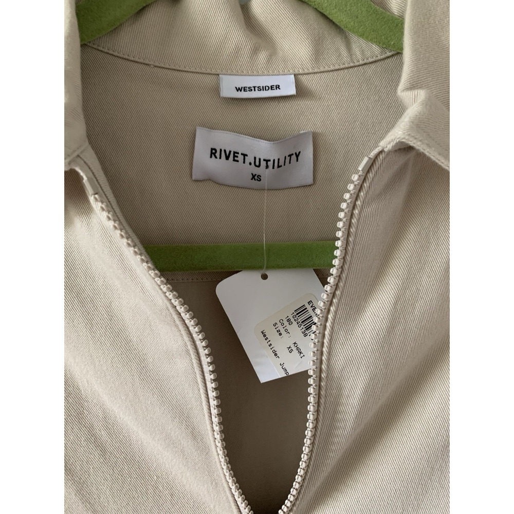 NWT Rivet Utility Westsider Jumpsuit, Sleeveless, Beige Light Khaki, Size XS - Picture 3 of 12